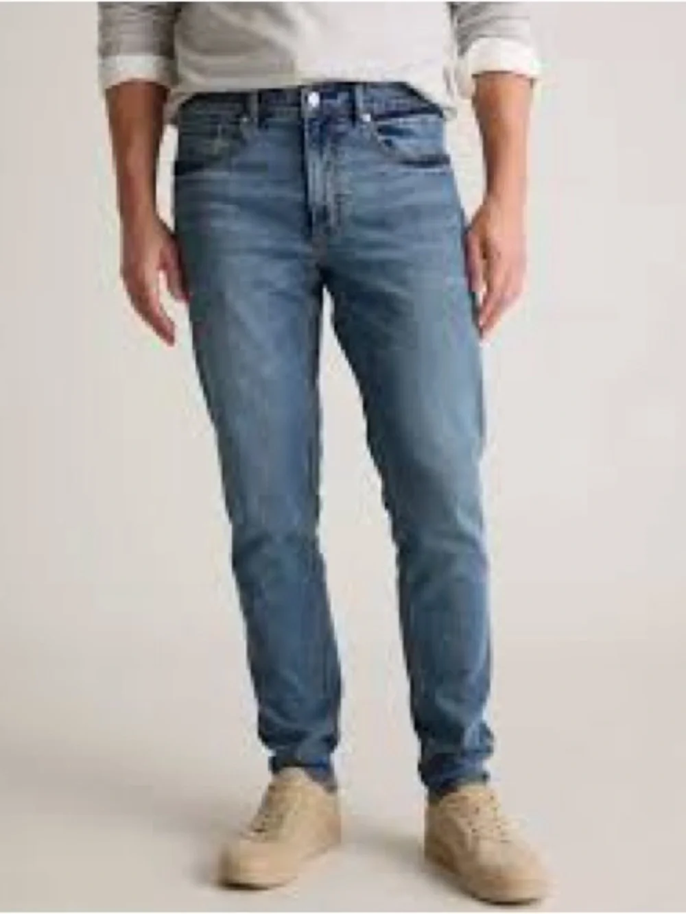 NWT Quince Men’s Warren Stretch Slim Straight Jeans in Azure Blue 33x34